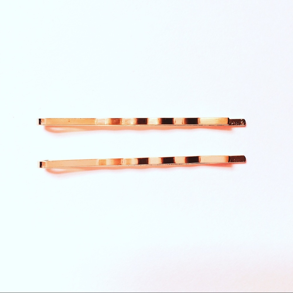 Gold Hair Clip, Large gold straight Bobby pin